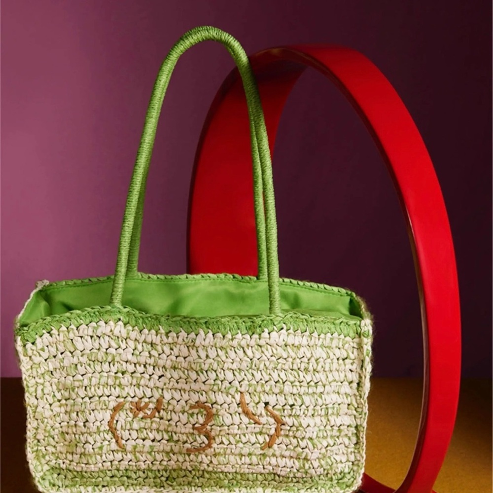 Tagi Handmade Woven Tote Bag Green